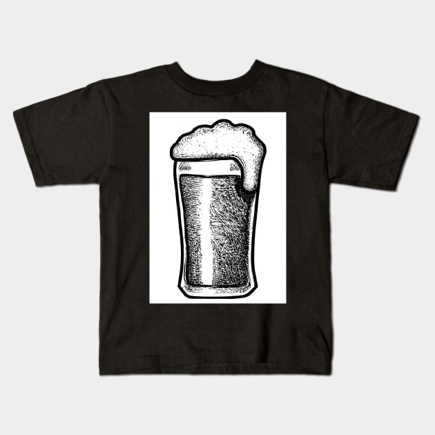 Vintage Beer Kids T-Shirt by maxcode